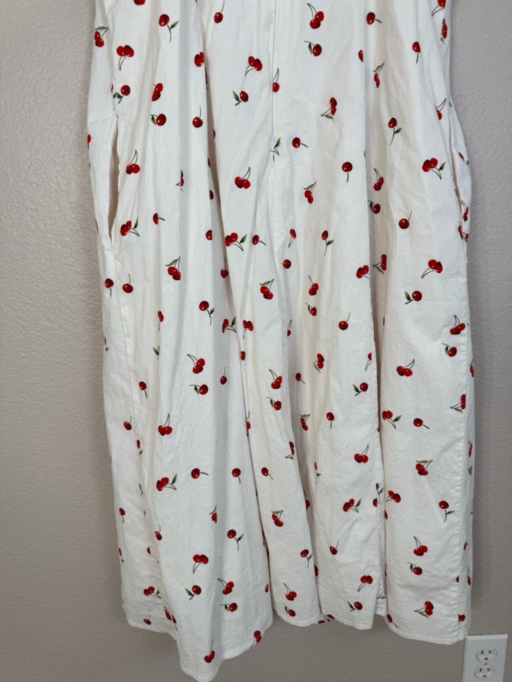 Abercrombie & Fitch Mila Stretch Midi Dress in Cherry Print ๐ size XXLP $110 - Picture 15 of 16